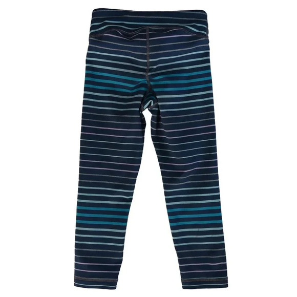 Athleta Girl Capri Leggings In Multi Stripe Purple Size XS 6 *Small mark on leg* - Picture 3 of 7